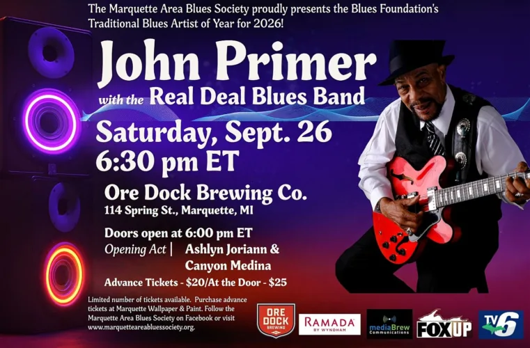 Marquette Area Blues Society presents blues legend John Primer